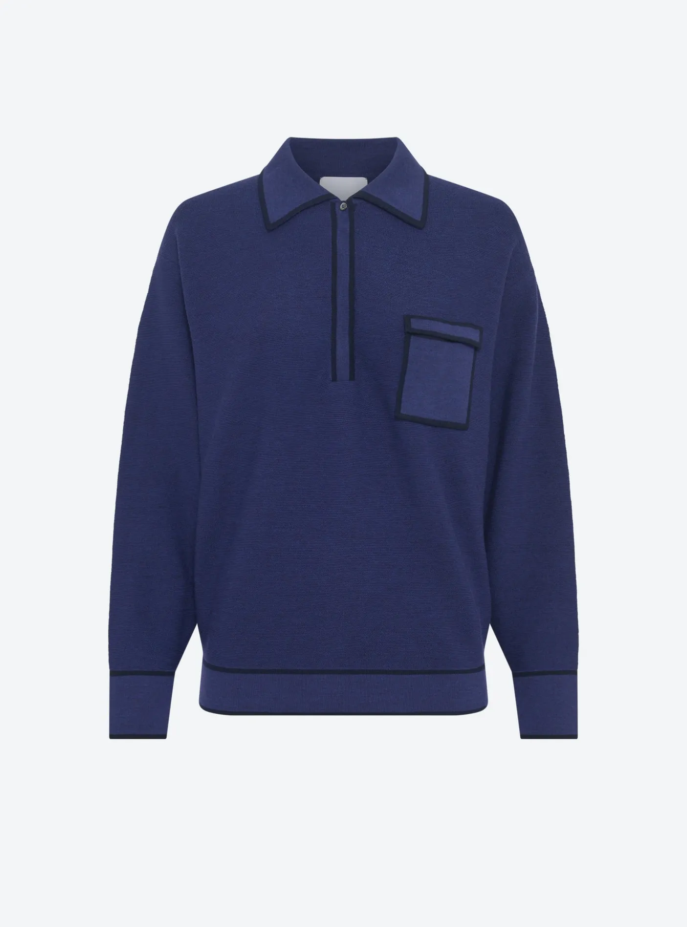chemise maille col gansé