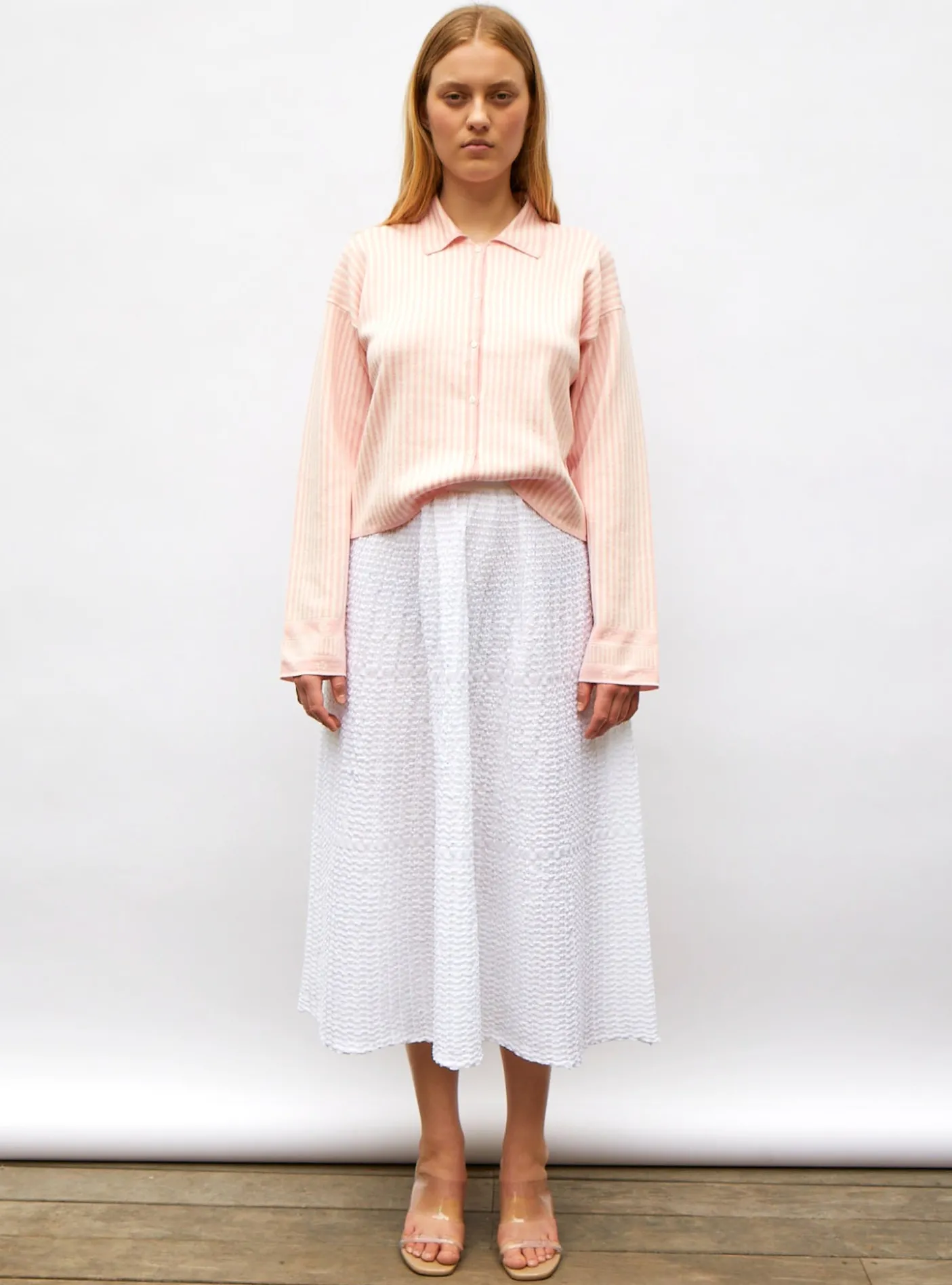 chemise maille fines rayures