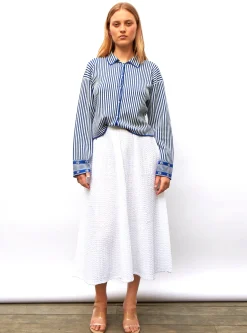 chemise maille fines rayures
