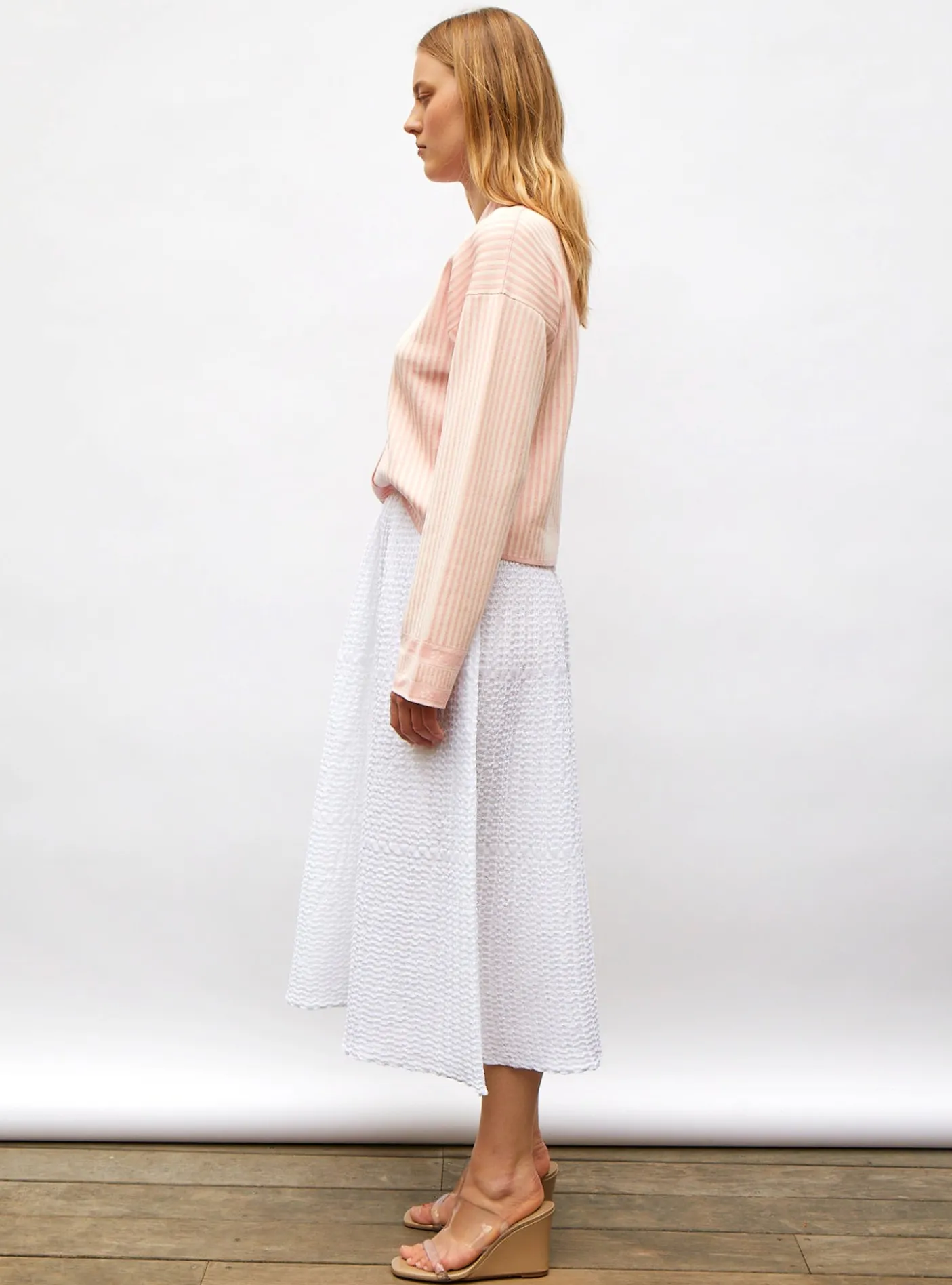 chemise maille fines rayures