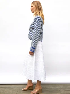 chemise maille fines rayures