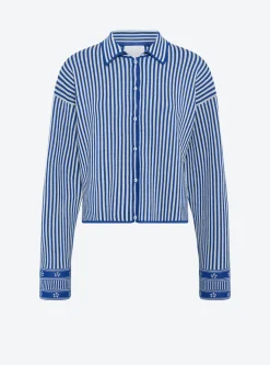 chemise maille fines rayures
