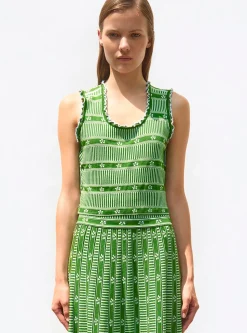 débardeur maille mini fleurs