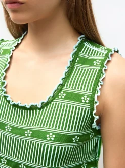 débardeur maille mini fleurs