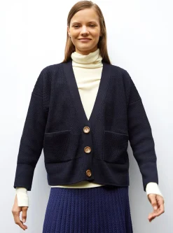 grand cardigan en maille ondulée