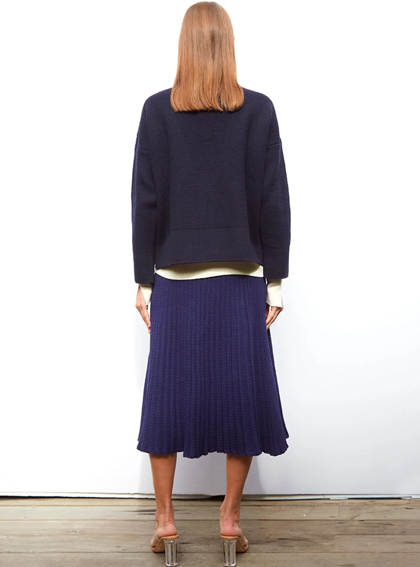 grand cardigan en maille ondulée