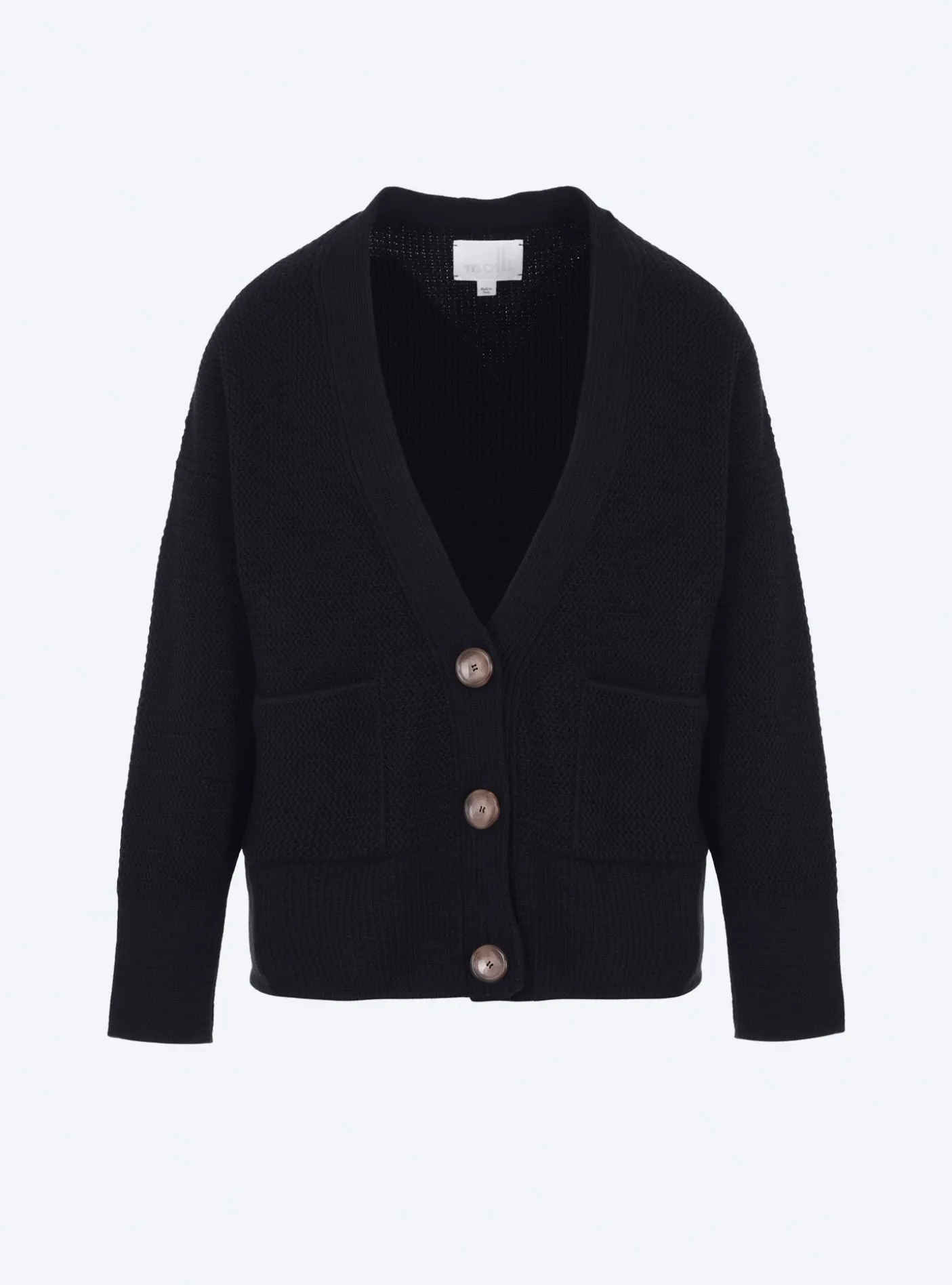 grand cardigan en maille ondulée