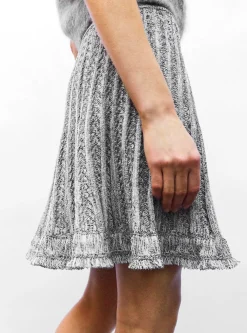 jupe courte maille chevron
