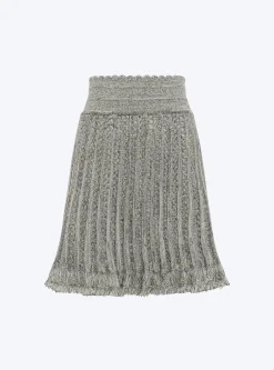 jupe courte maille chevron