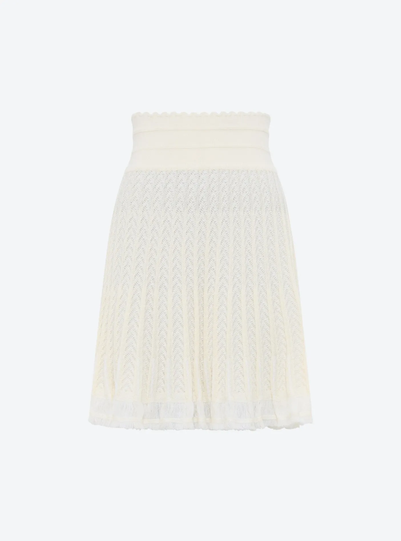 jupe courte maille chevron