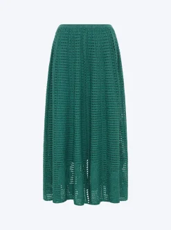 jupe en maille cannage ajourée