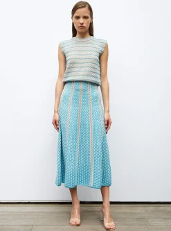 jupe en maille panier tressé