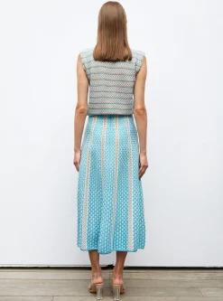 jupe en maille panier tressé
