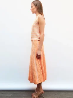 jupe en maille panier tressé