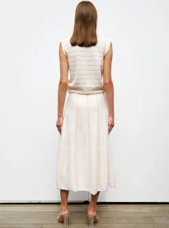 jupe en maille panier tressé
