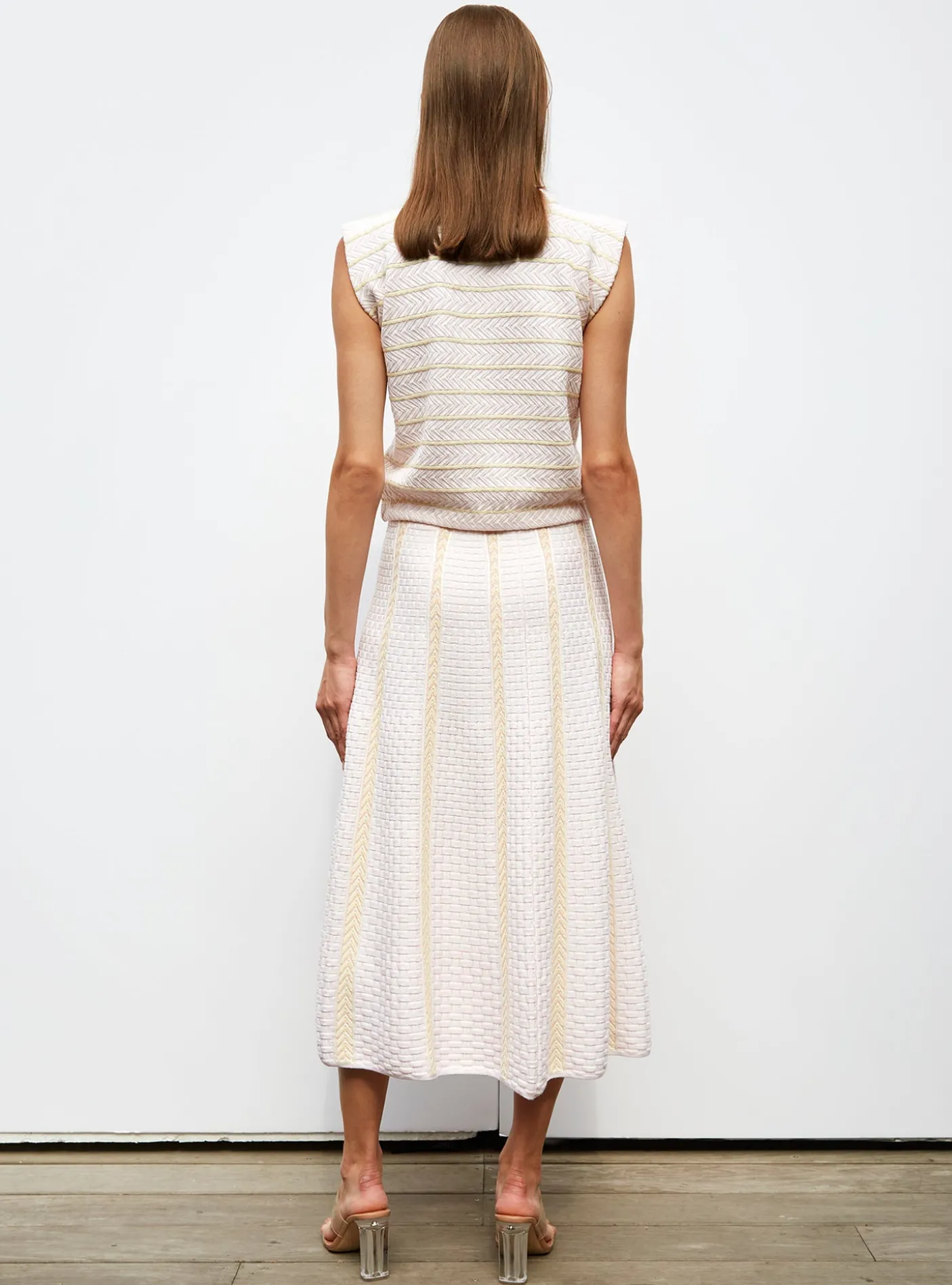 jupe en maille panier tressé