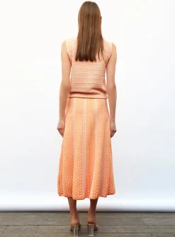 jupe en maille panier tressé