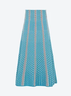jupe en maille panier tressé