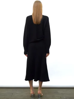 jupe fluide en maille plissée