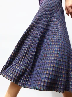 jupe fluide maille origami