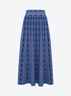 jupe jacquard mini fleurs