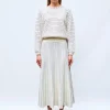 jupe longue maille bijou