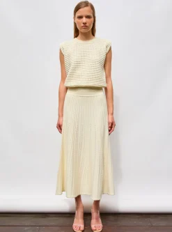 jupe longue maille bijou