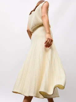 jupe longue maille bijou