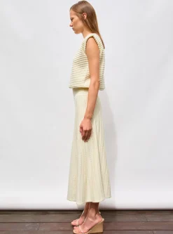 jupe longue maille bijou
