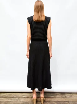 jupe longue maille bijou