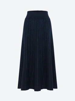 jupe longue maille bijou