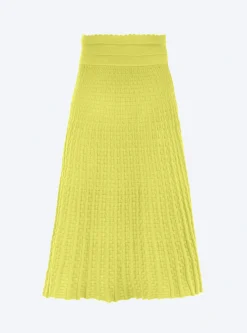jupe longue maille cannage