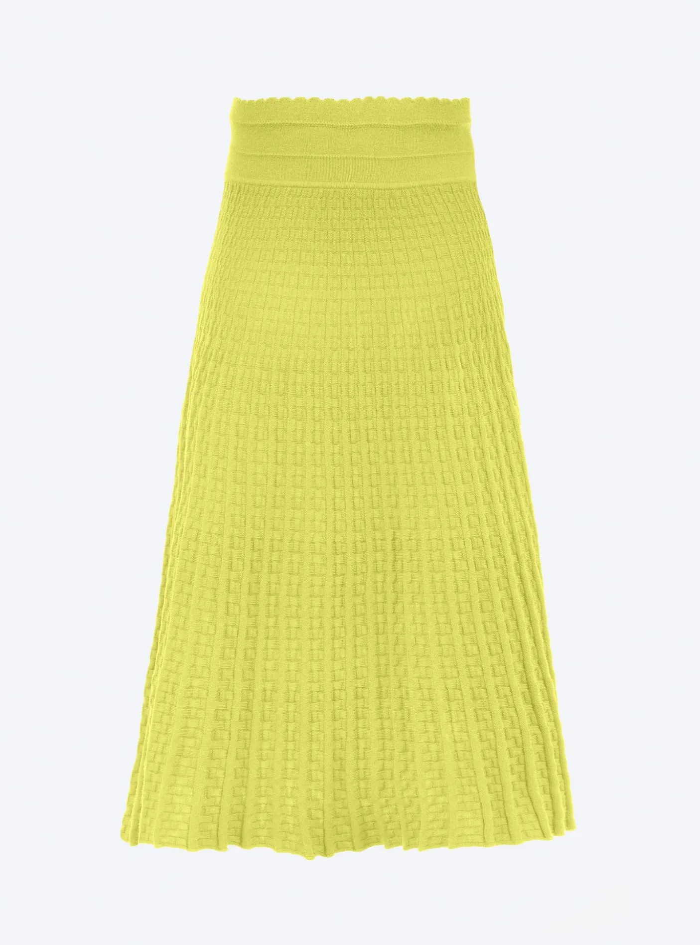 jupe longue maille cannage