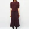 jupe longue maille chevrons
