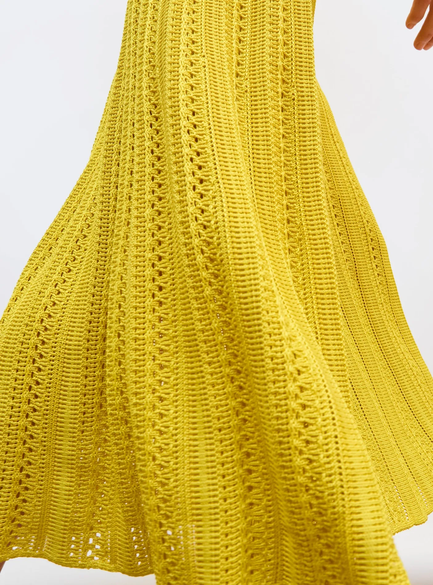 jupe longue maille guipure