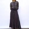 jupe longue maille jacquard fair isle