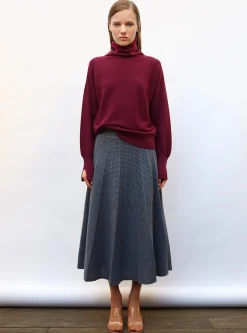 jupe longue maille résille