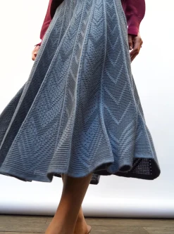 jupe longue maille résille