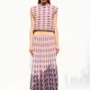jupe longue maille zellige multicolore