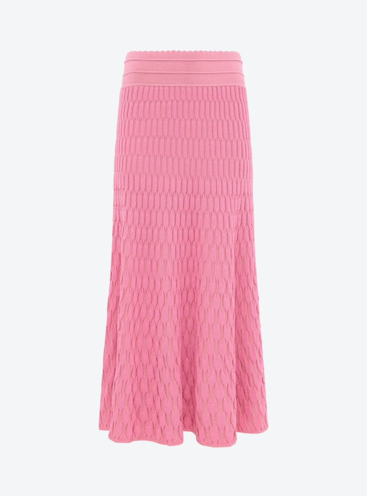 jupe longue maille zellige unie