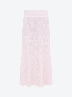 jupe longue maille zellige unie
