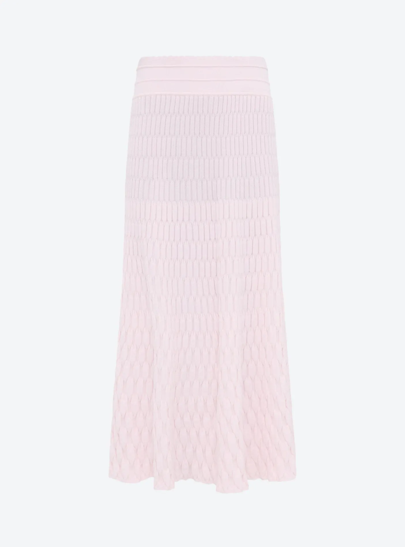 jupe longue maille zellige unie