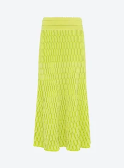 jupe longue maille zellige unie