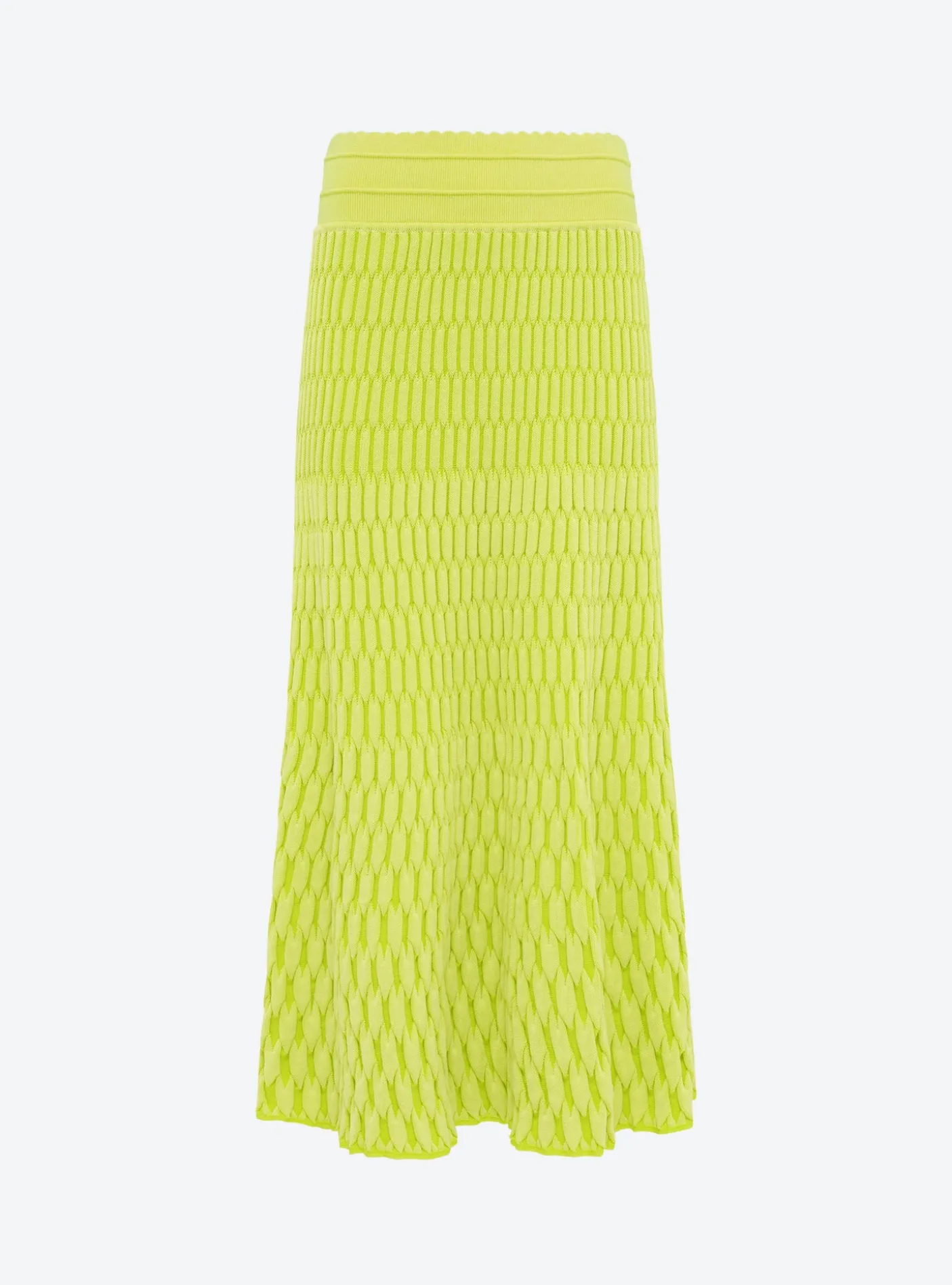 jupe longue maille zellige unie