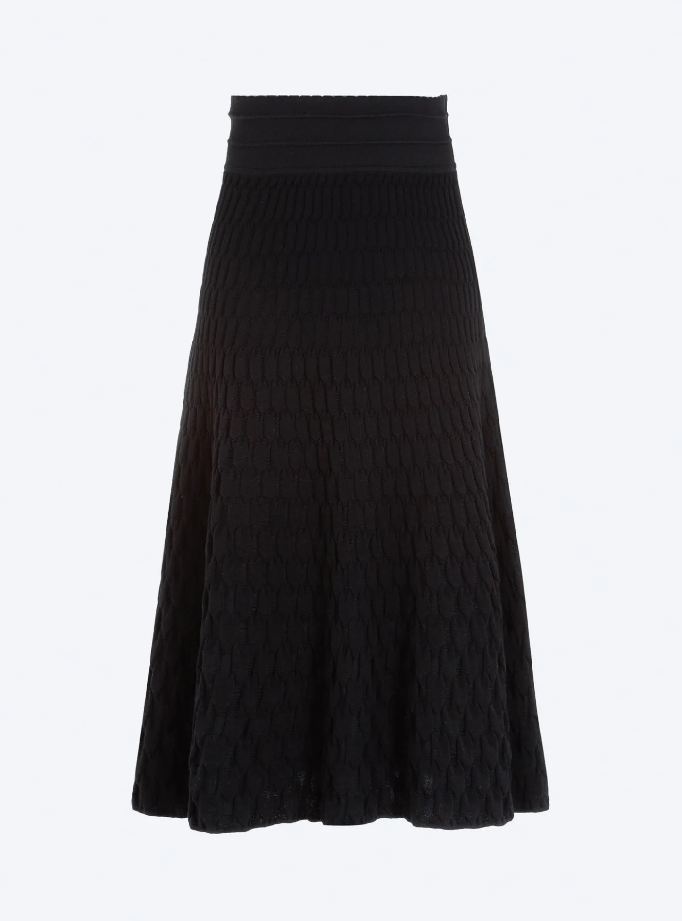 jupe longue maille zellige unie