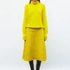 jupe midi maille smockée