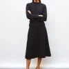 jupe midi maille smockée