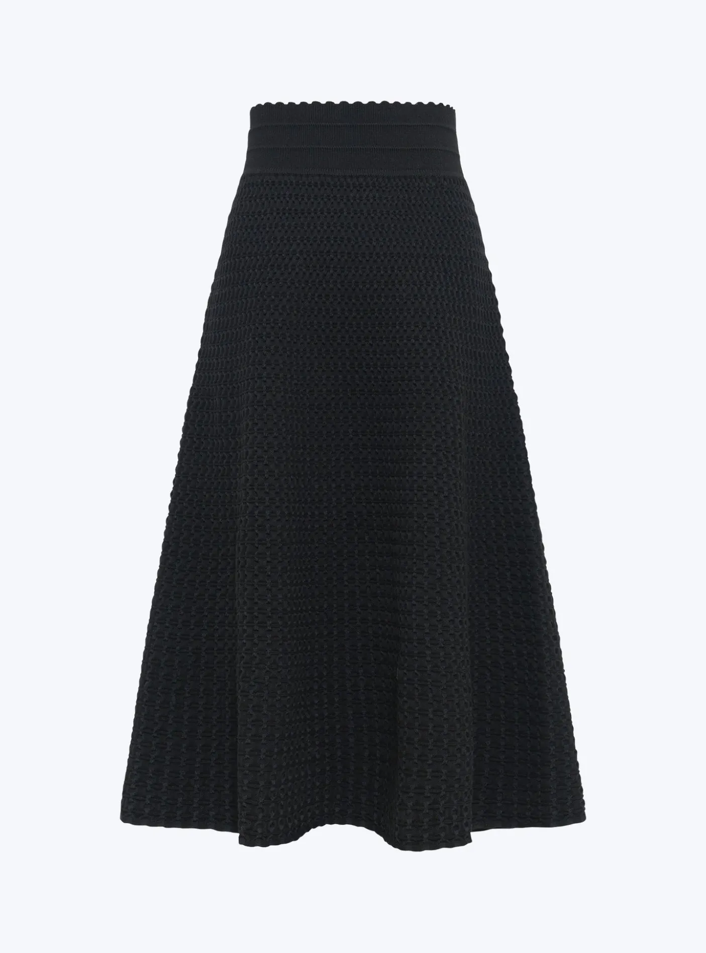 jupe midi maille smockée