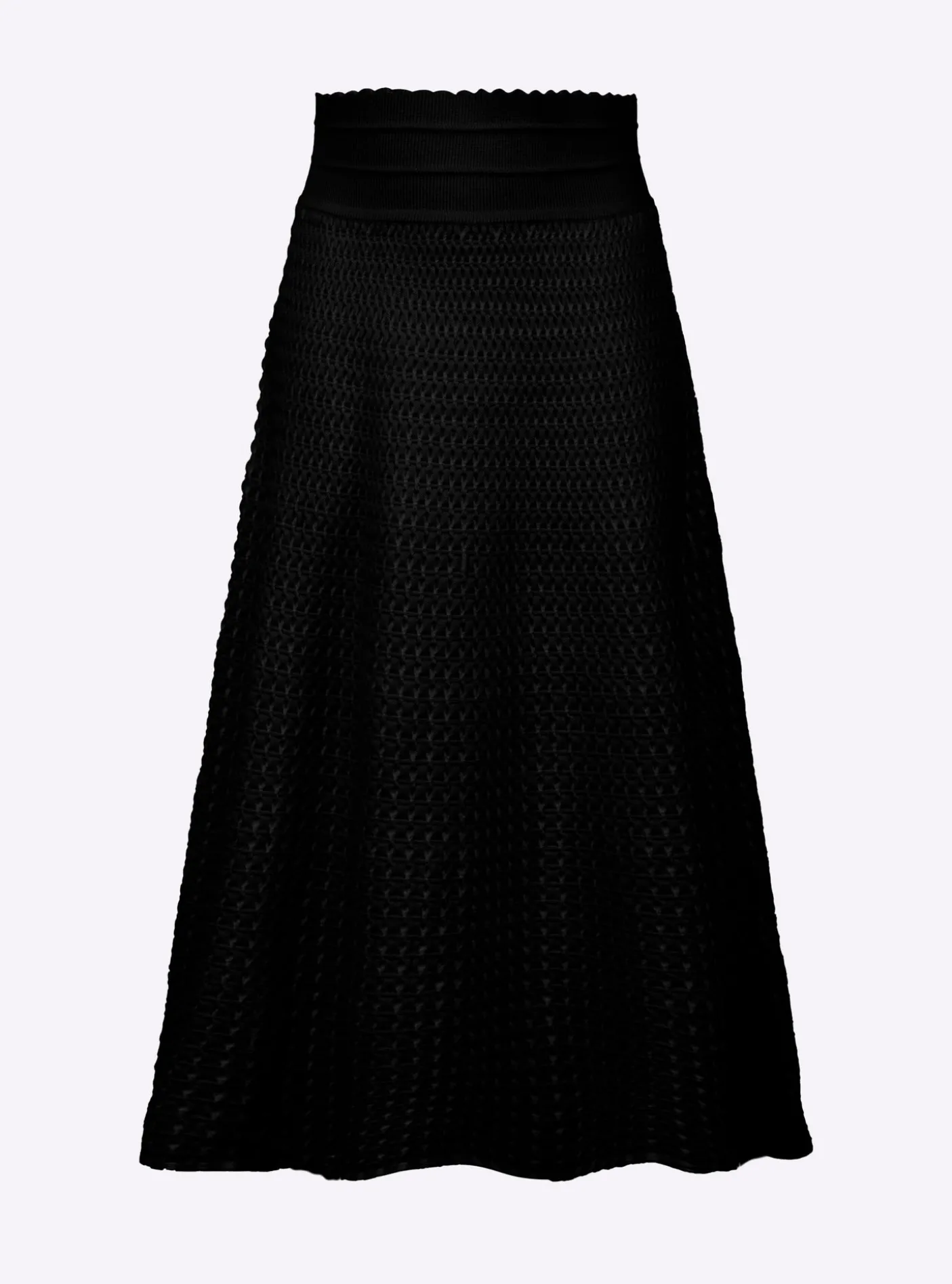 jupe midi maille smockée