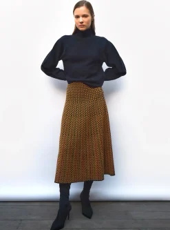 jupe réversible maille chevron